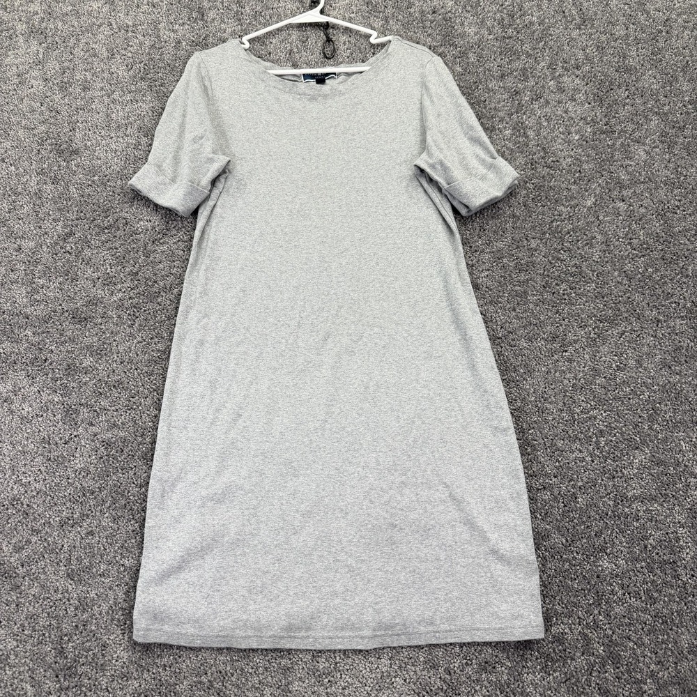 Karen Scott Dress Womens Medium Gray T Shirt Knee Length Cotton Jersey Casual